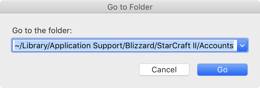 [Opening the folder for your Starcraft II profile]