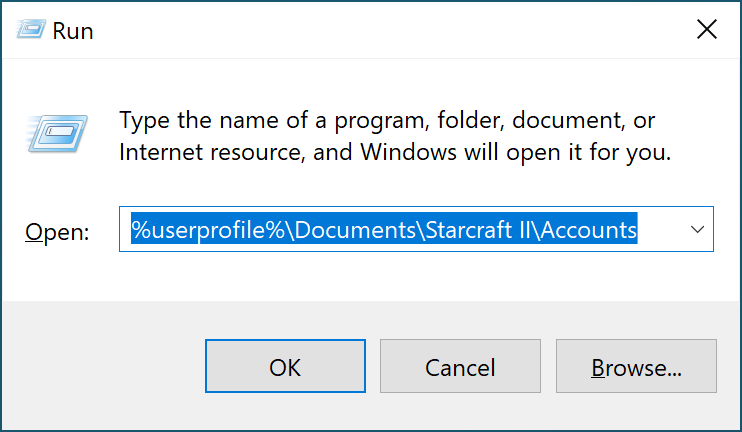 [Opening the folder for your Starcraft II profile]